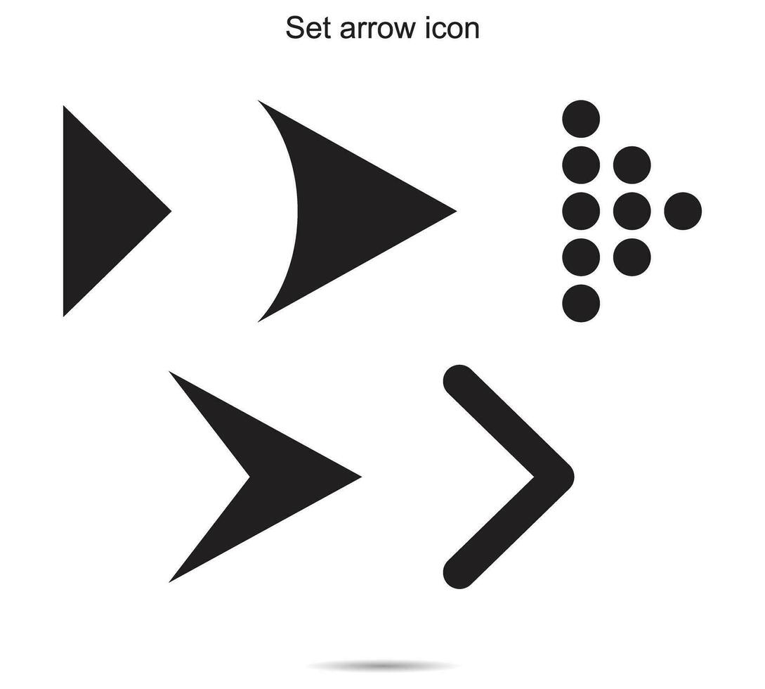 impostato freccia icona, vettore illustrazione