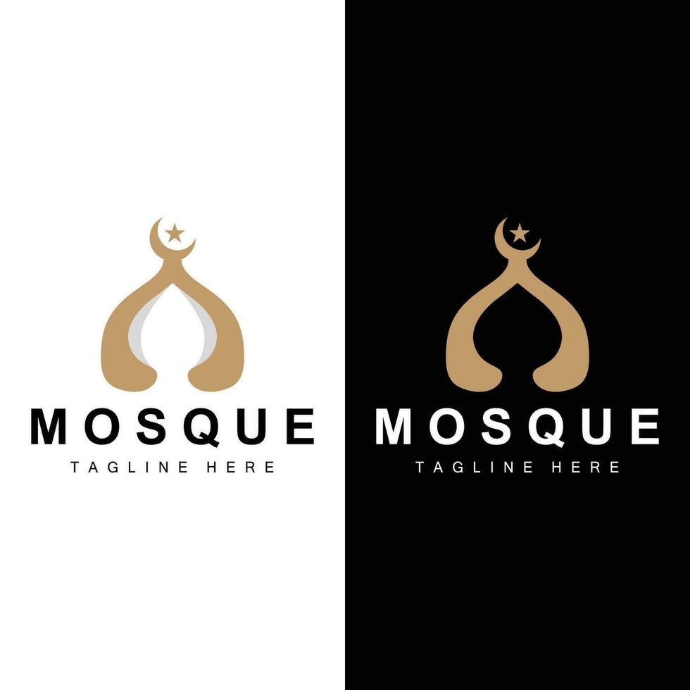 moschea logo vettore simbolo illustrazione design