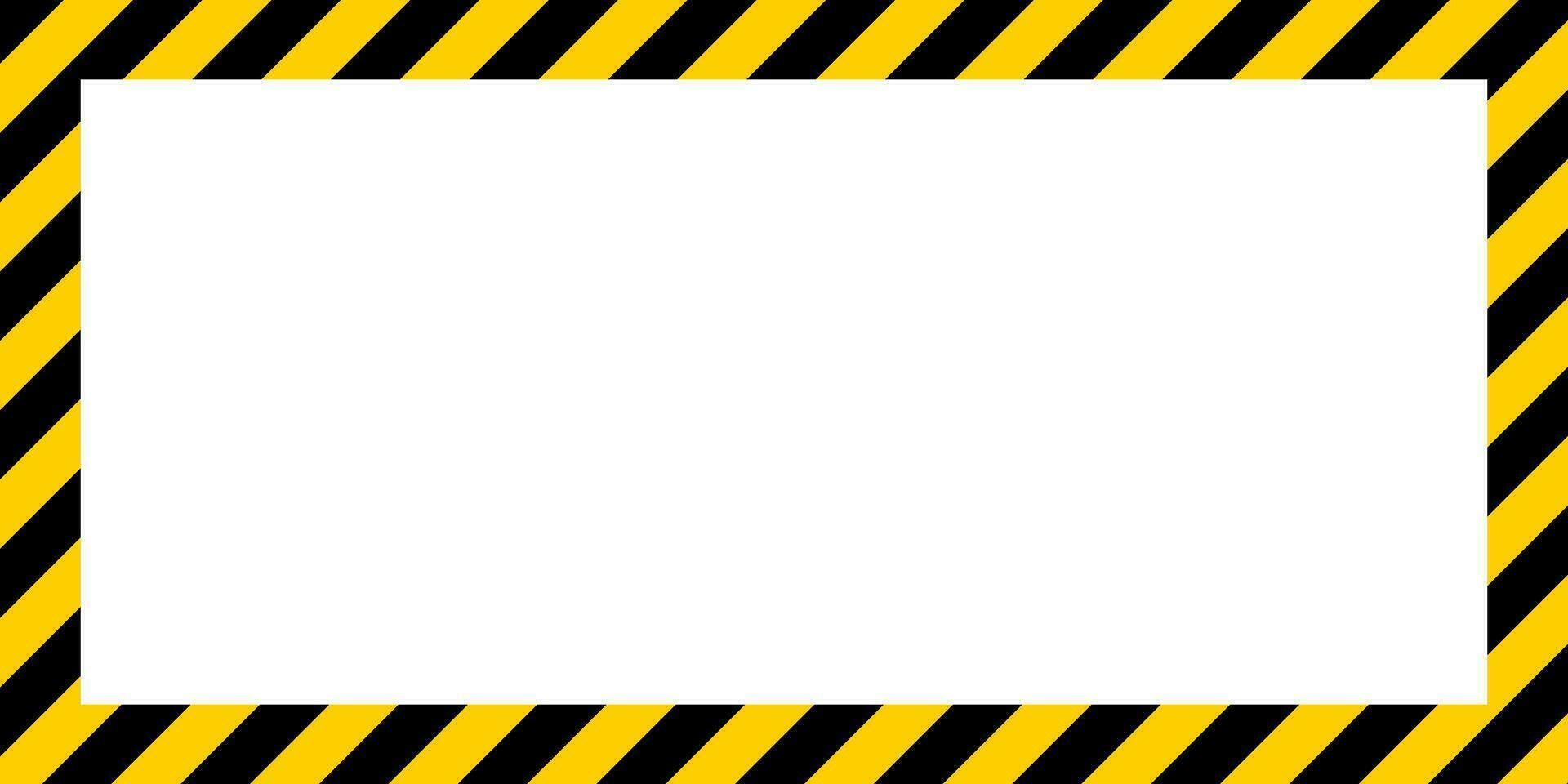 avvertimento a strisce rettangolare sfondo, giallo nero strisce diagonale avvertimento attento vettore