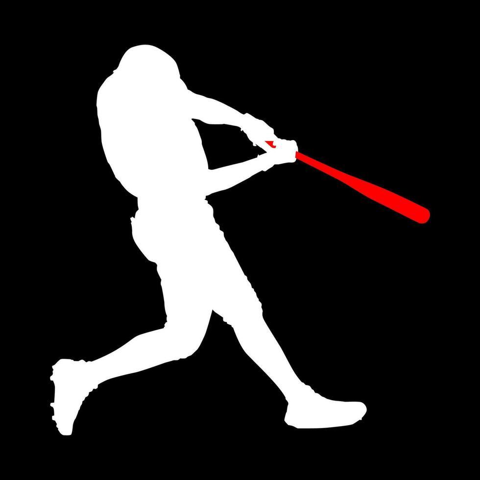 alto dettagli di baseball giocatore silhouette. minimo simbolo e logo di sport. in forma per elemento disegno, sfondo, striscione, sfondo, coperchio. vettore eps 10
