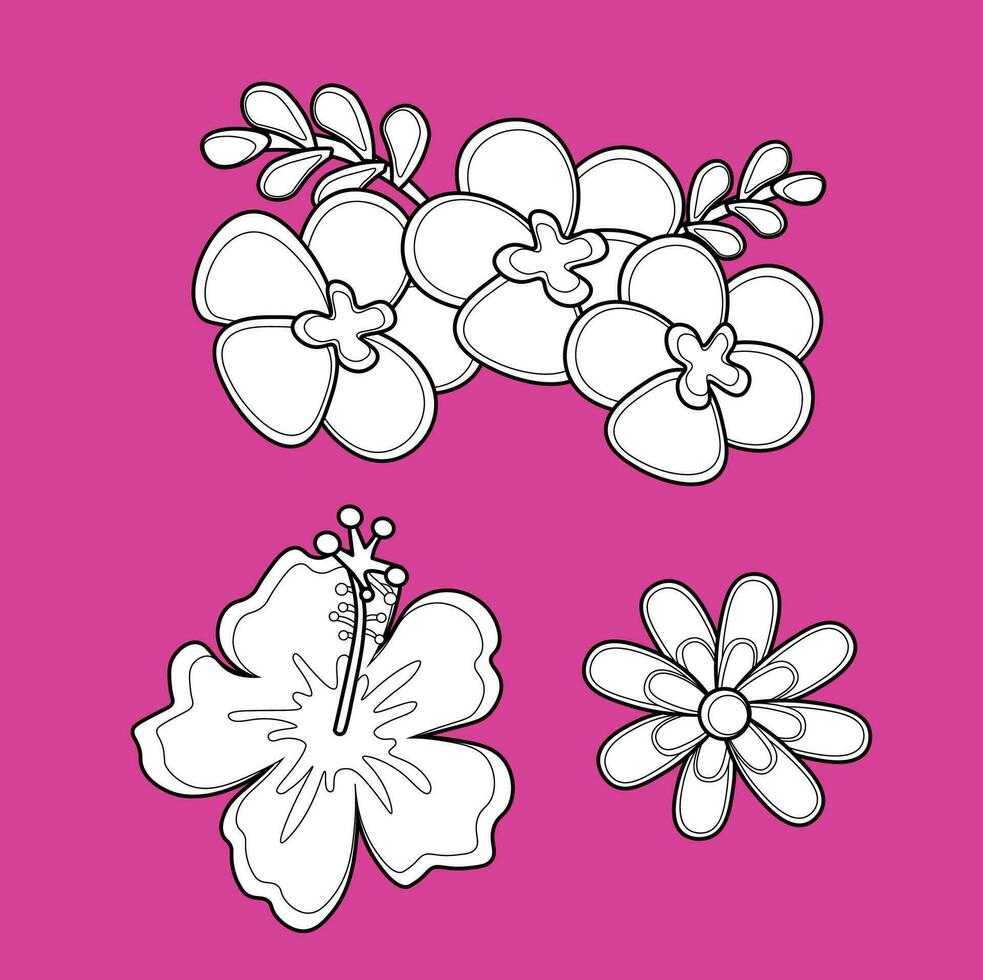 estate fiori natura cartone animato digitale francobollo schema vettore