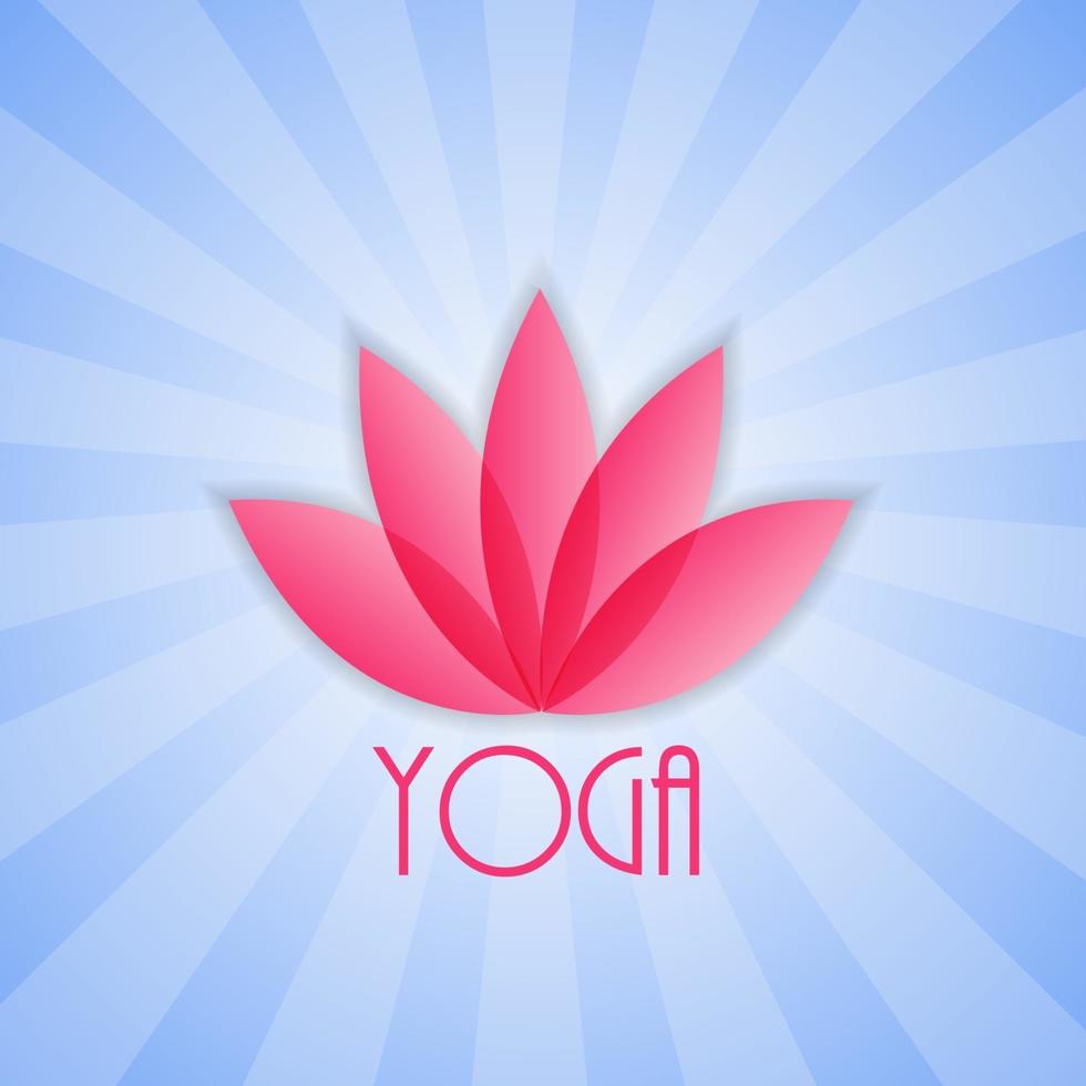 segno del fiore di loto per benessere, spa e yoga. illustrazione vettoriale