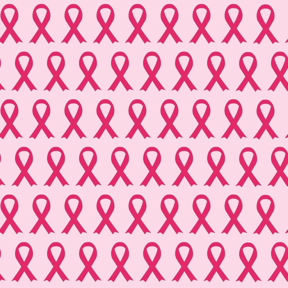 Consapevolezza del cancro al seno nastro rosa senza cuciture sfondo illustrazione vettoriale