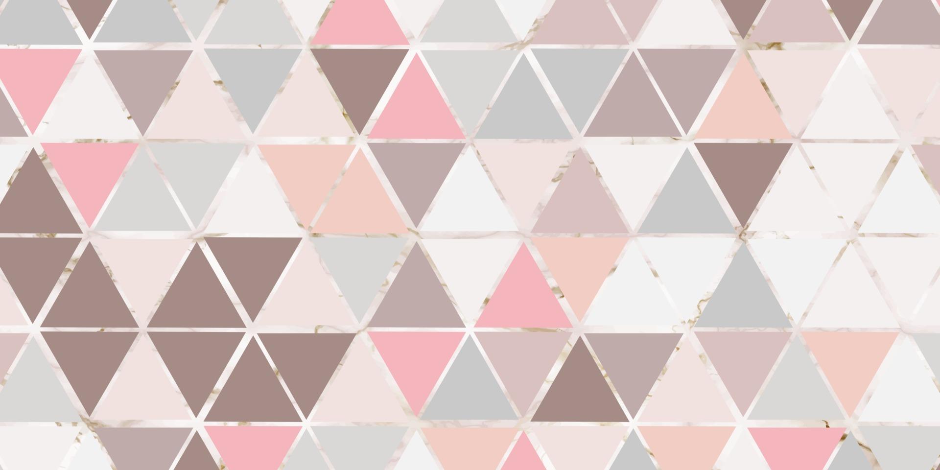 modello geometrico astratto senza cuciture forma triangolare design moderno colore pastello di sfondo rosa vettore