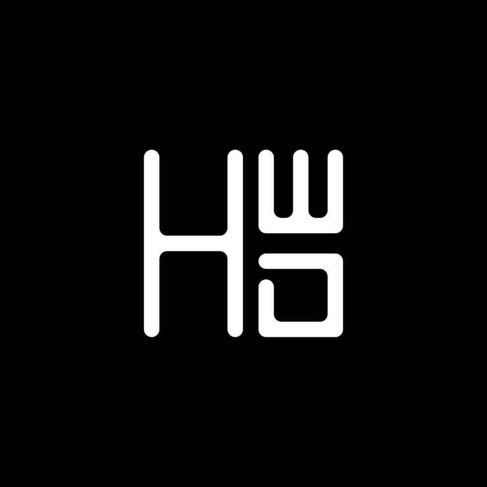 hwd lettera logo vettore disegno, hwd semplice e moderno logo. hwd lussuoso alfabeto design