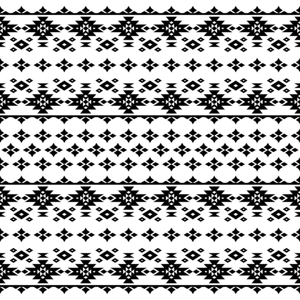 geometrico senza soluzione di continuità tribale modello tradizionale nel nero e bianca colore. etnico stile design per tessile. vettore