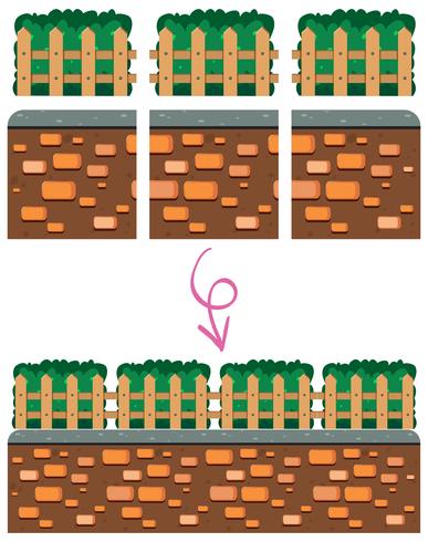 Illustrazione di diverso recinto vettore