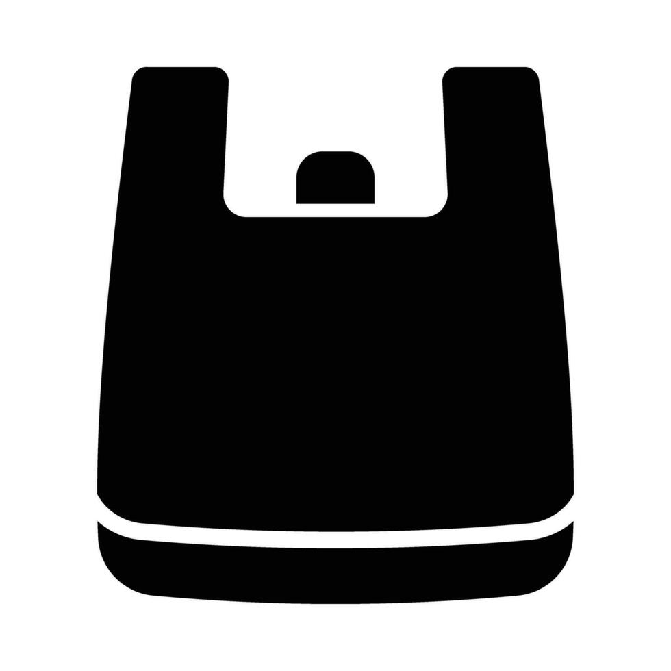 plastica Borsa vettore glifo icona per personale e commerciale uso.