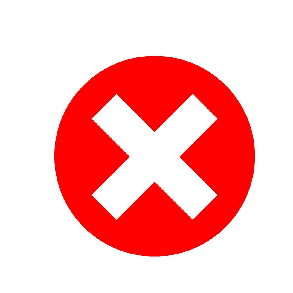 segno di spunta e X o Confermare e negare cerchio icona pulsante vettore