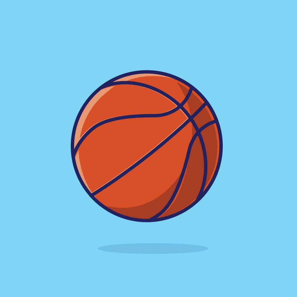 pallacanestro cartone animato vettore illustrazione sport attrezzatura concetto icona isolato