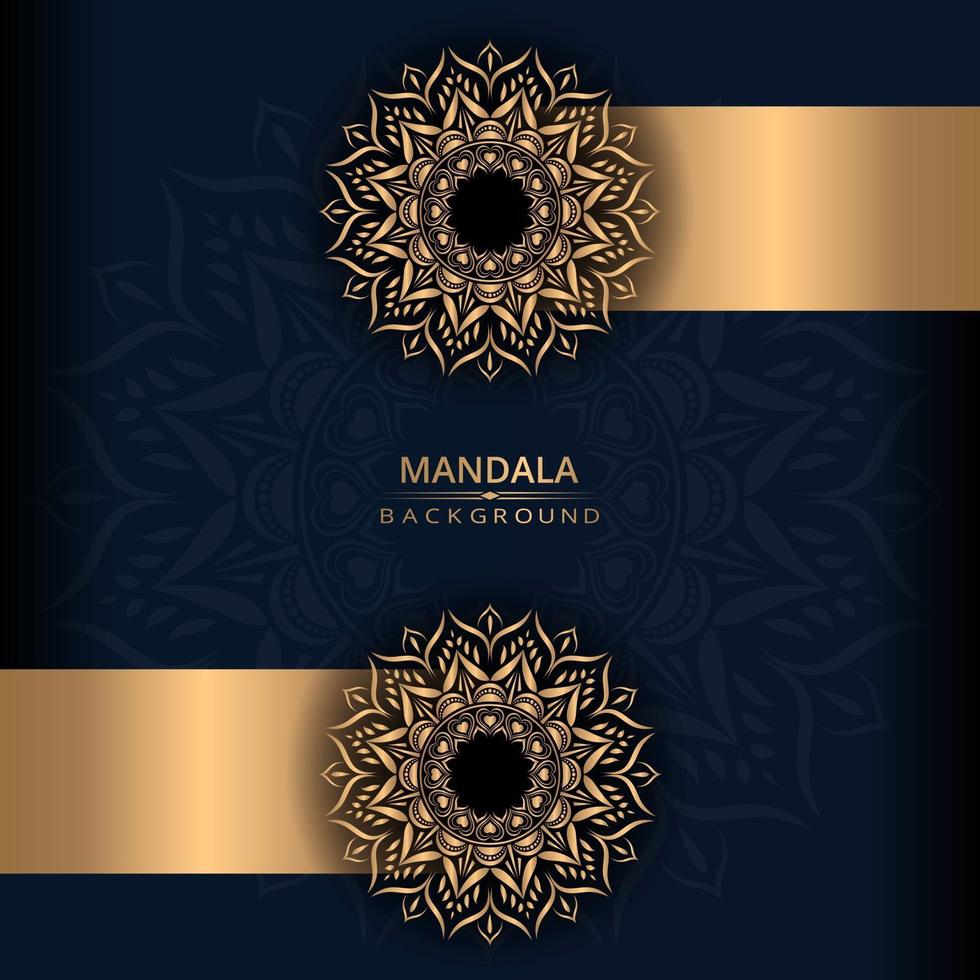 sfondo di design mandala ornamentale di lusso con goldencolor vettore