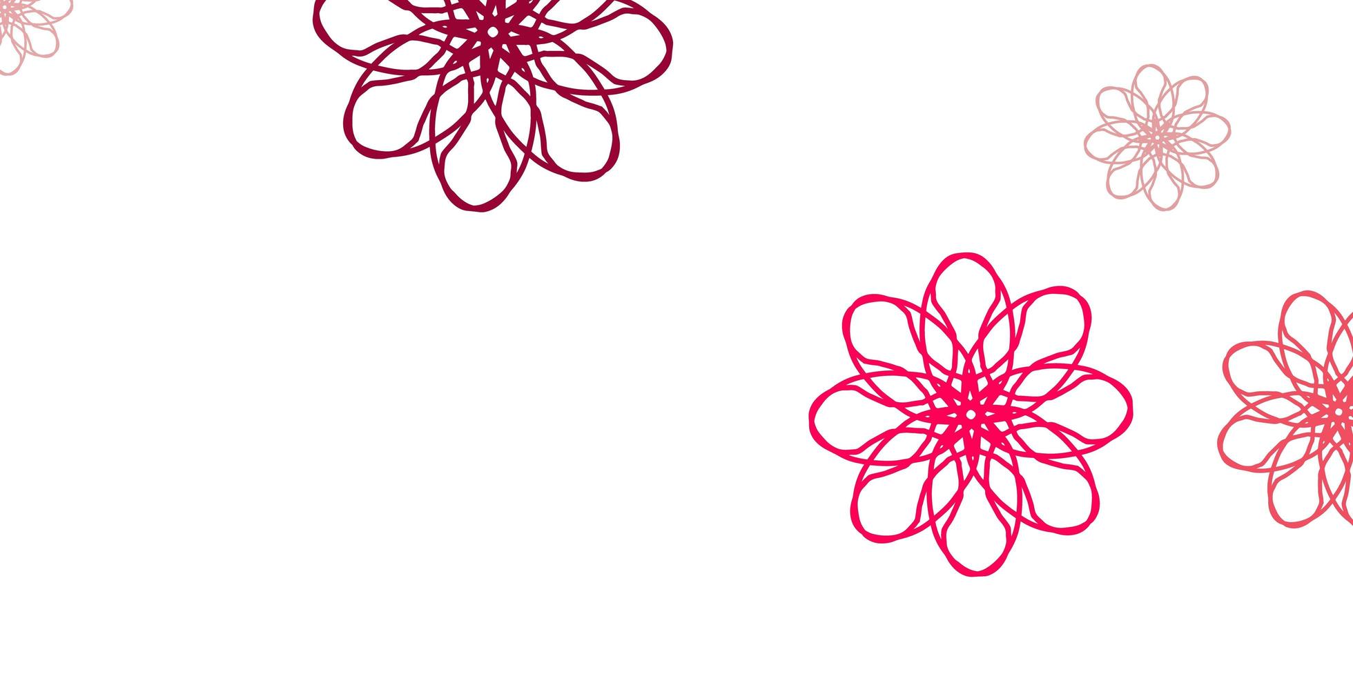 layout naturale vettoriale rosa chiaro, rosso con fiori.