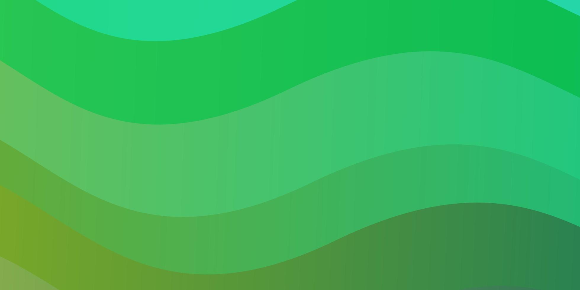 sfondo vettoriale verde chiaro con linee curve.