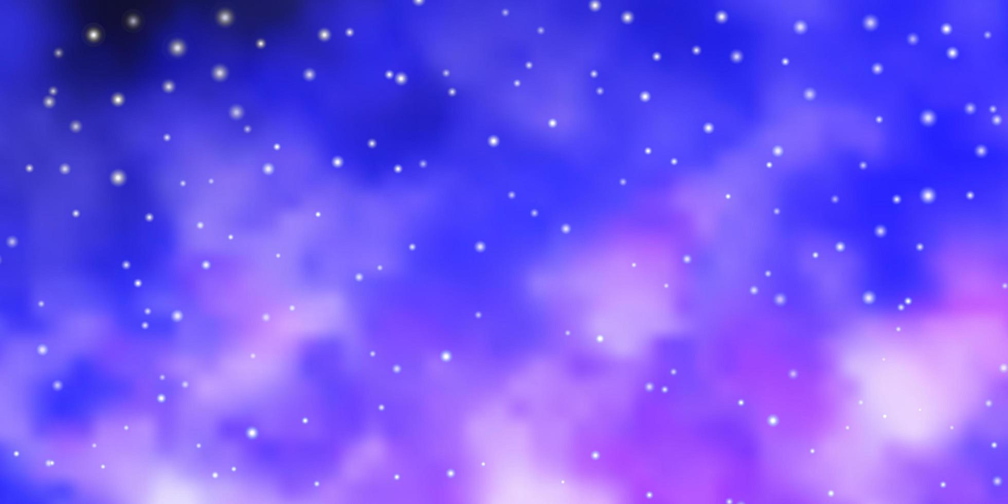 sfondo vettoriale viola chiaro con stelle colorate.