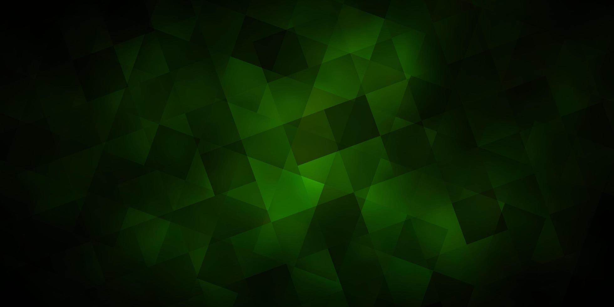 layout vettoriale verde scuro con rettangoli, triangoli.