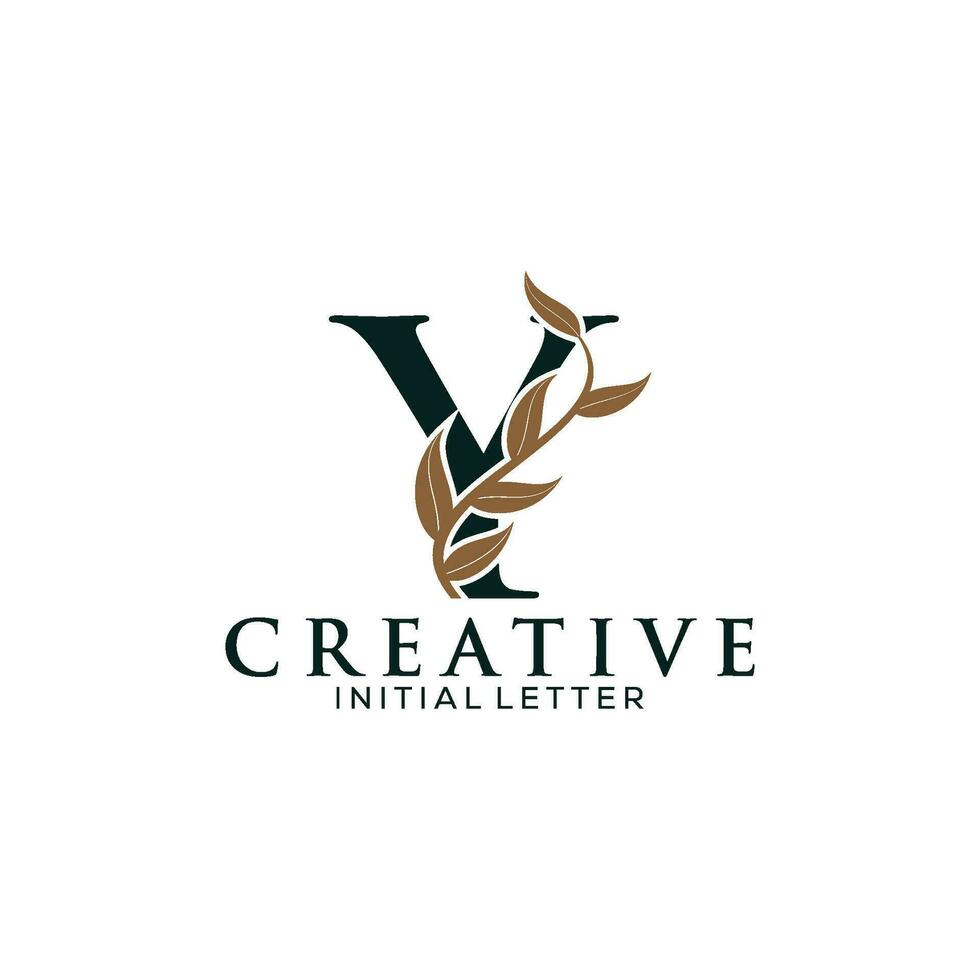 iniziale lettera y e floreale logo vettore, botanico minimalista lettera femminile logo design modello vettore