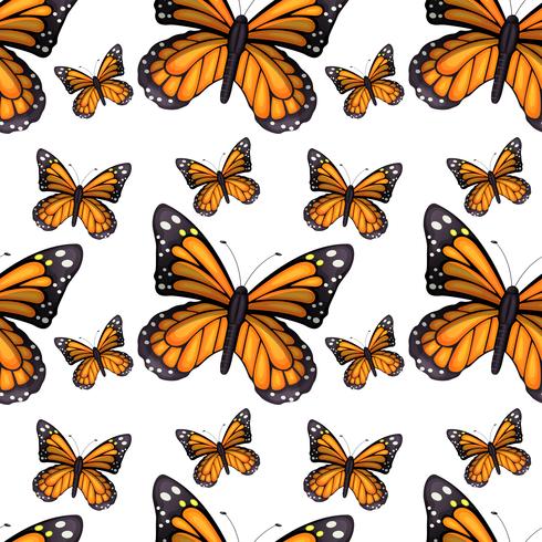 Design senza cuciture con farfalle vettore