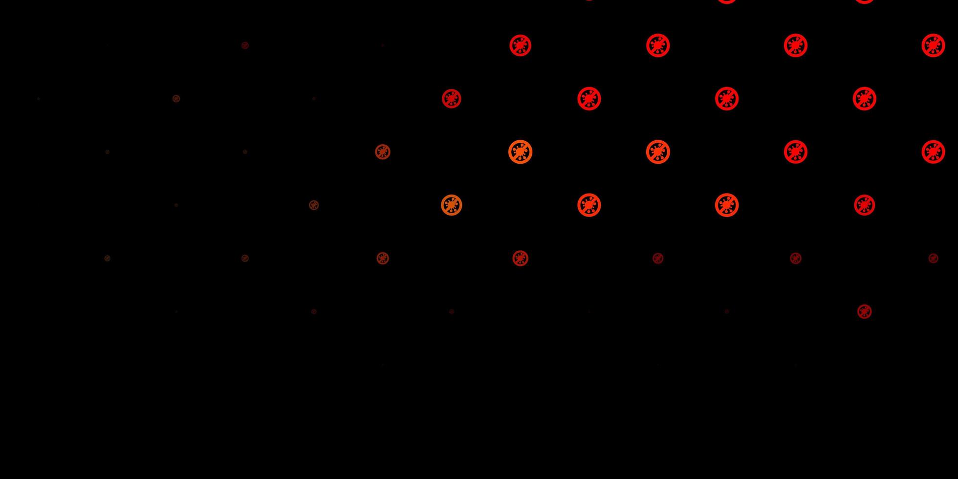 trama vettoriale arancione scuro con simboli di malattia.