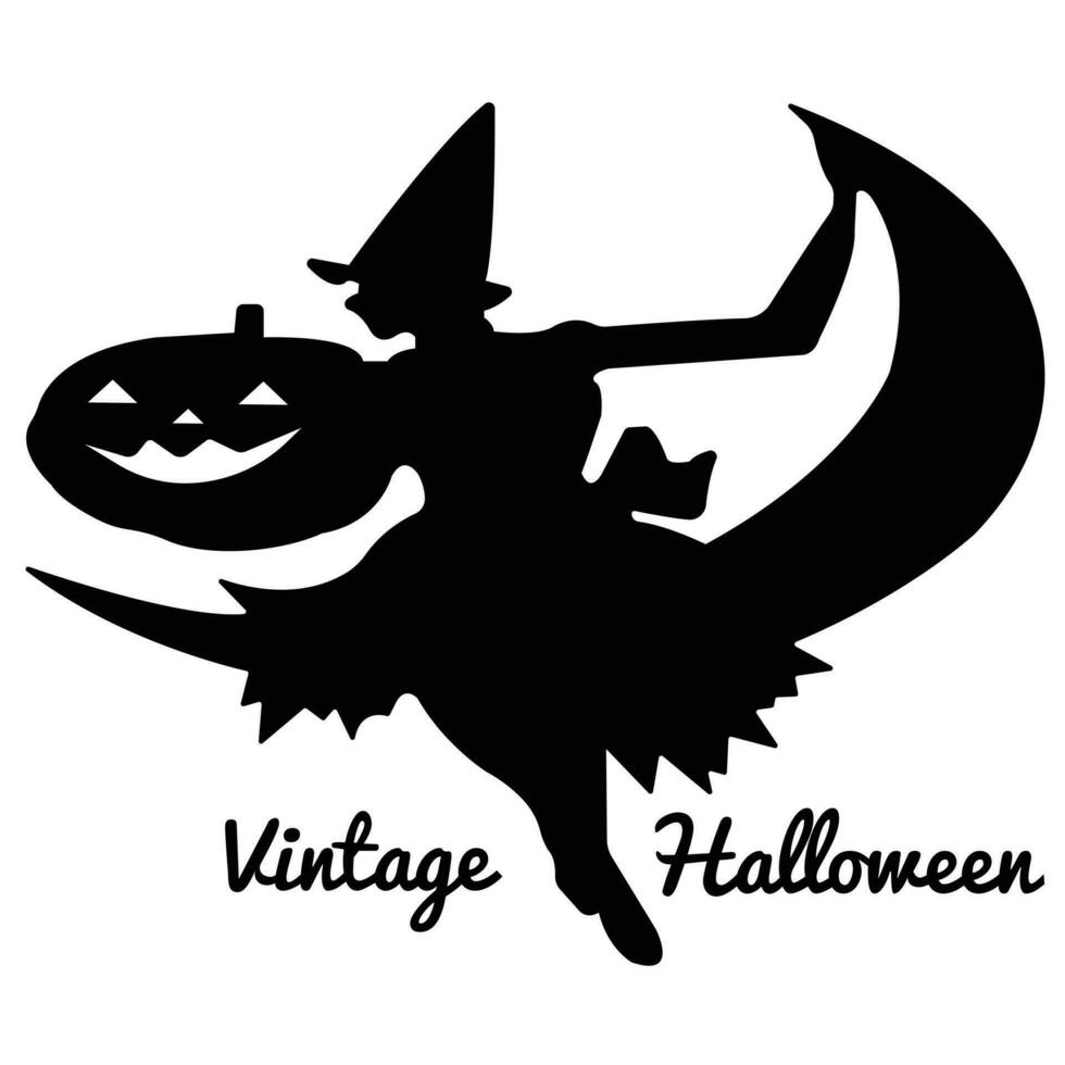 Halloween fantasma con nero colore vettore isolato design su bianca sfondo