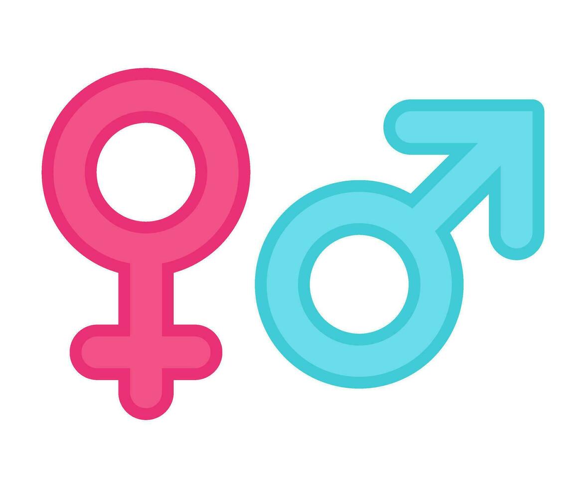 Genere simbolo senso sesso e uguaglianza fra uomini e donne vettore