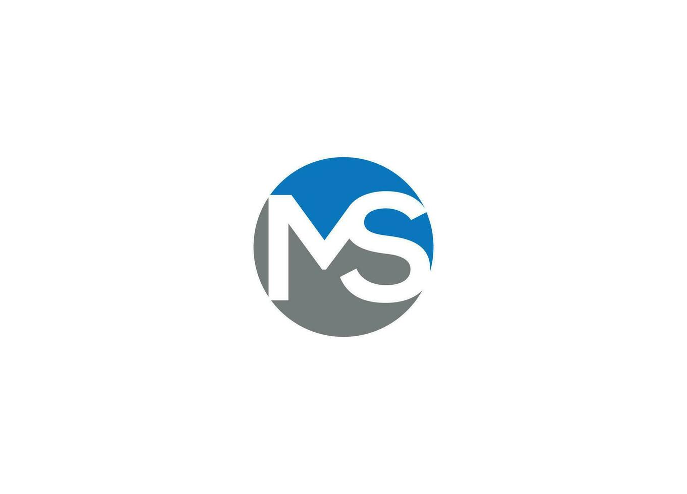SM lettera logo design con creativo moderno vettore icona modello