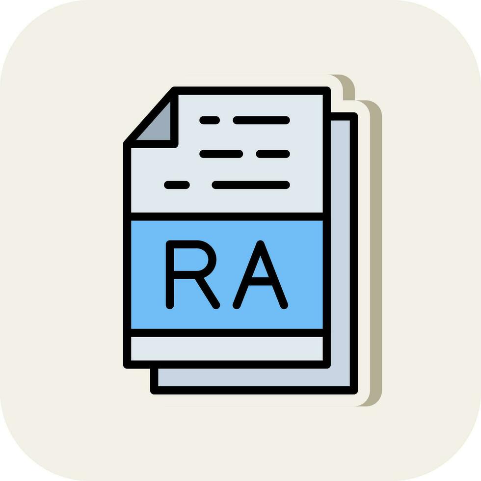 RA file formato vettore icona design