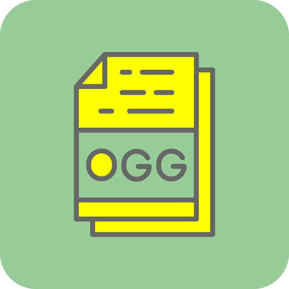 ogg file formato vettore icona design