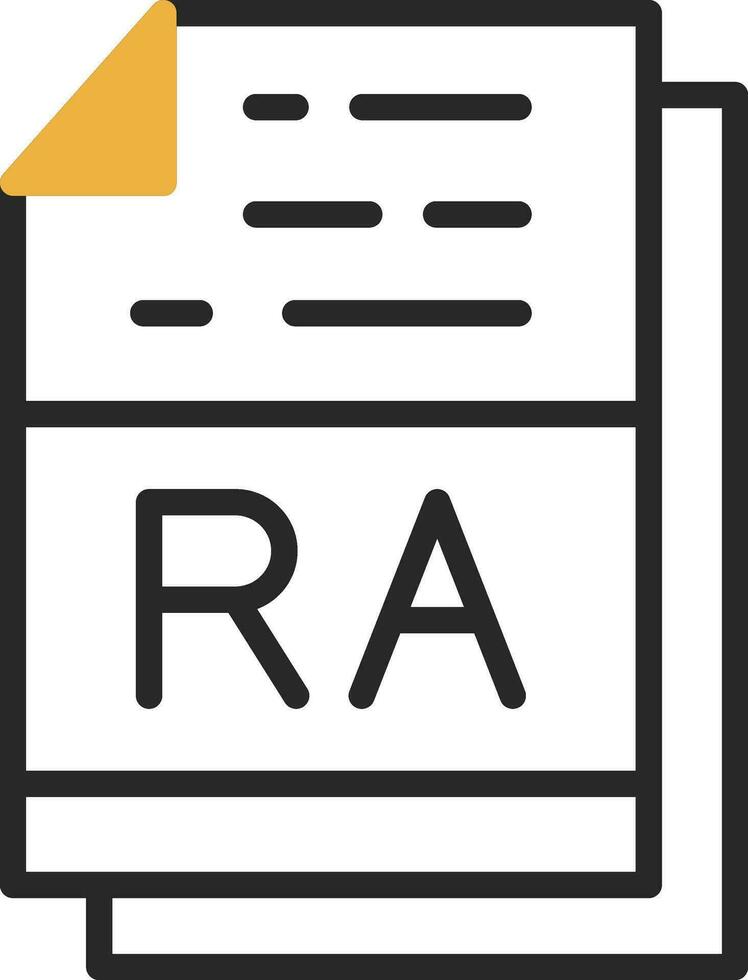 RA file formato vettore icona design