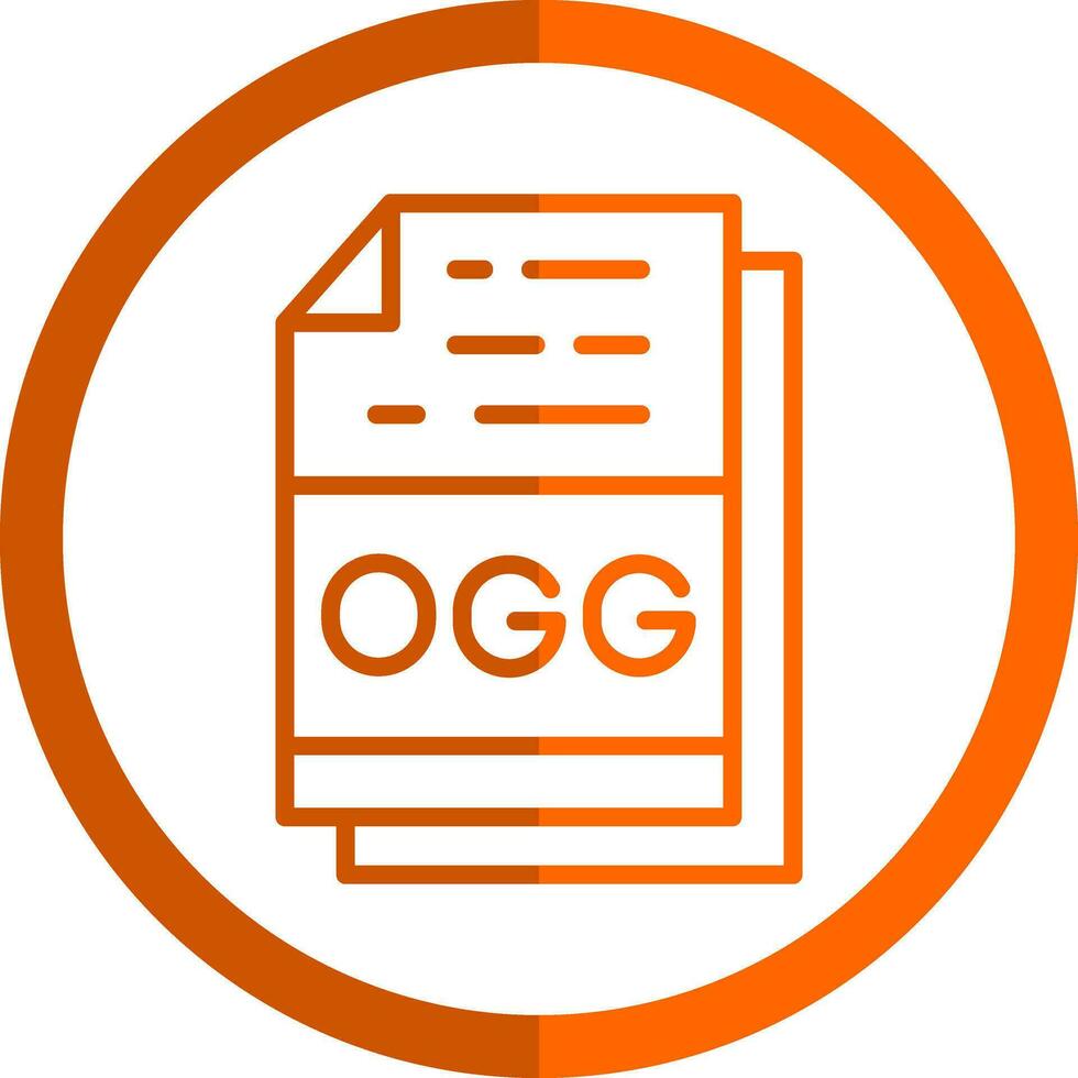 ogg file formato vettore icona design