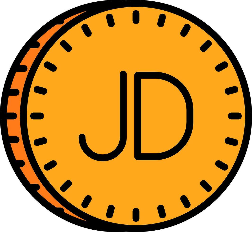 jordanian dinaro vettore icona design