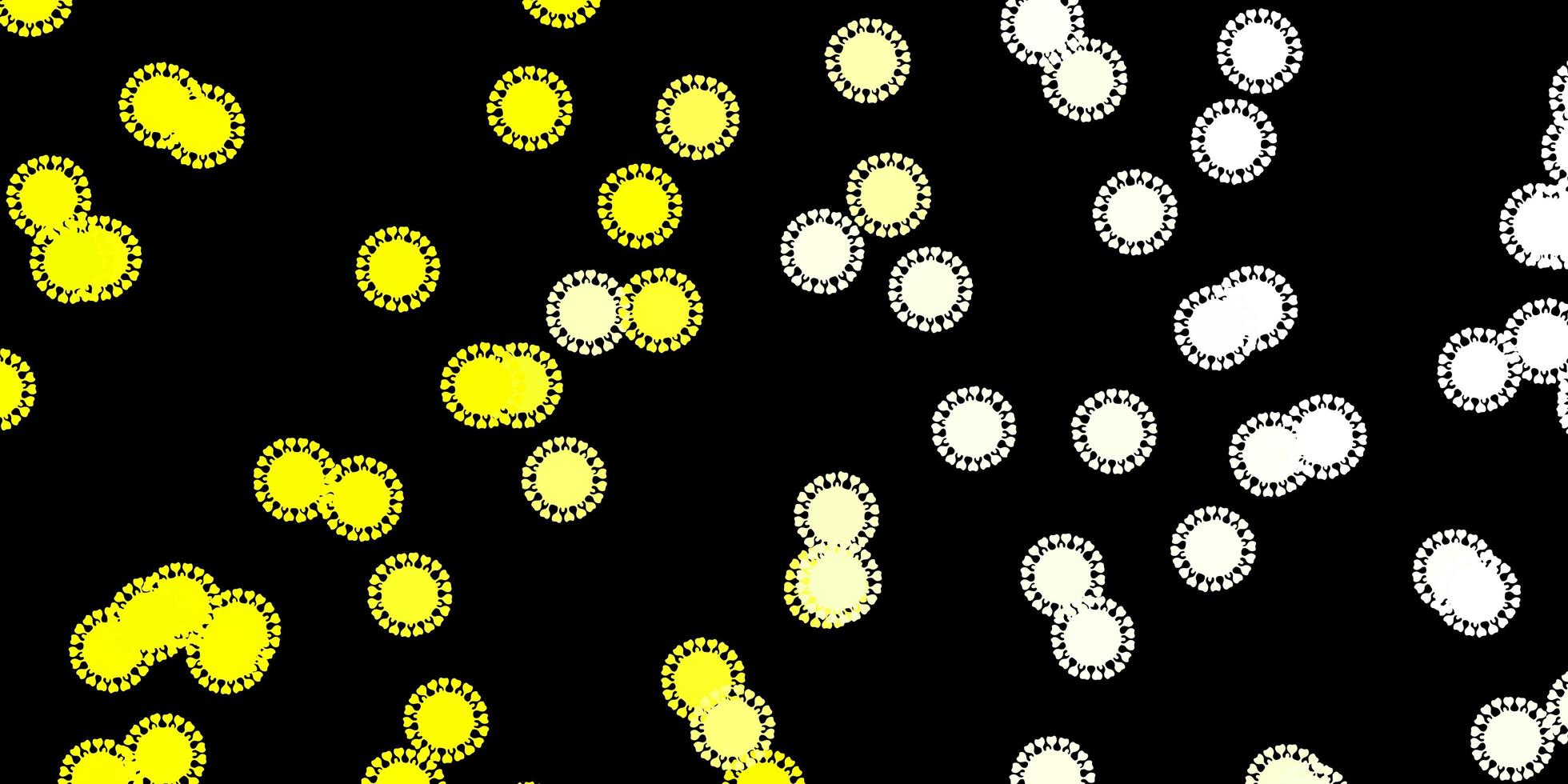 modello vettoriale giallo scuro con segni di influenza.