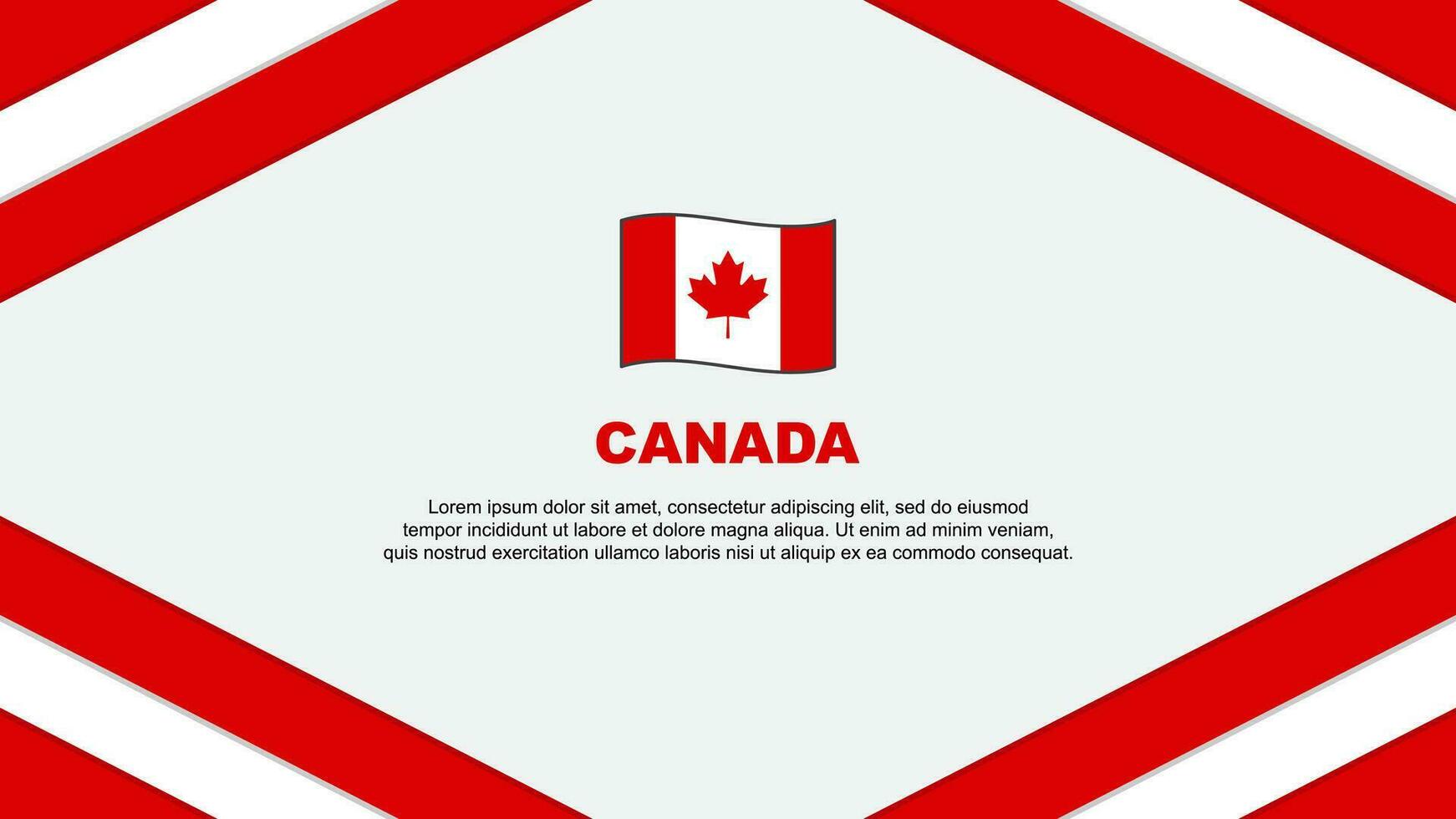 Canada bandiera astratto sfondo design modello. Canada indipendenza giorno bandiera cartone animato vettore illustrazione. Canada modello