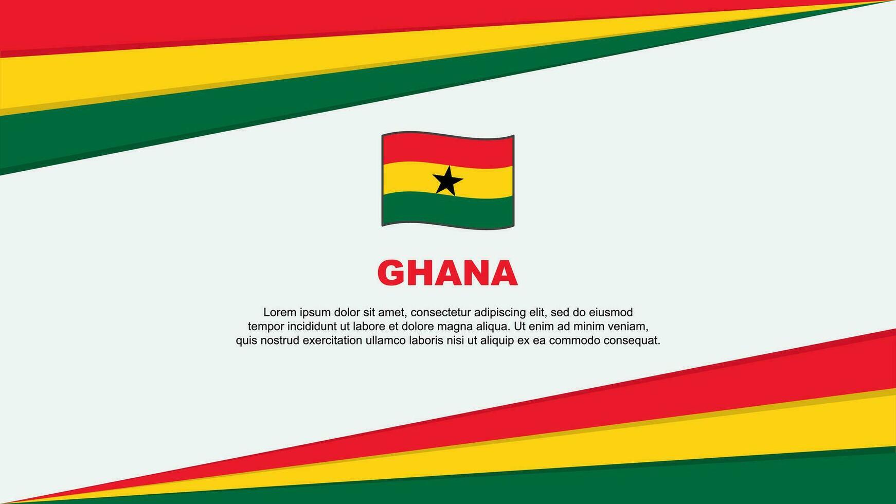 Ghana bandiera astratto sfondo design modello. Ghana indipendenza giorno bandiera cartone animato vettore illustrazione. Ghana bandiera