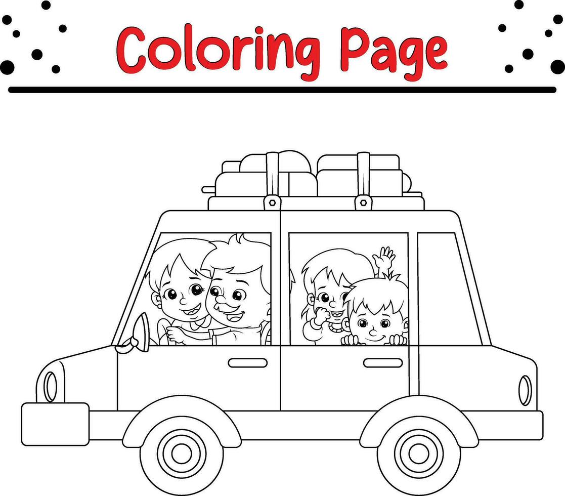 contento Natale colorazione pagina per bambini. .linea arte design per bambini colorazione pagina. vettore illustrazione. isolato su bianca sfondo.