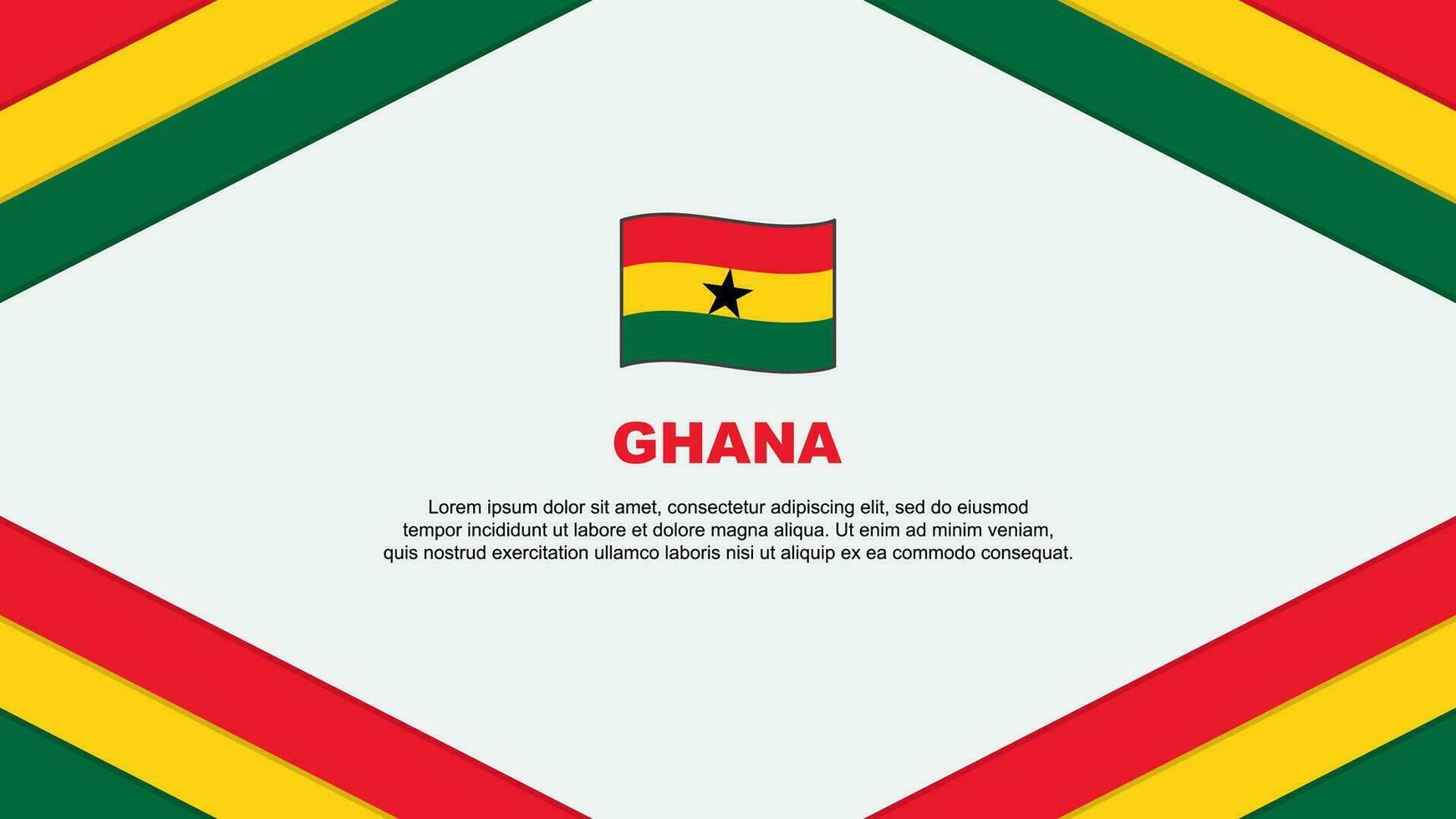 Ghana bandiera astratto sfondo design modello. Ghana indipendenza giorno bandiera cartone animato vettore illustrazione. Ghana illustrazione