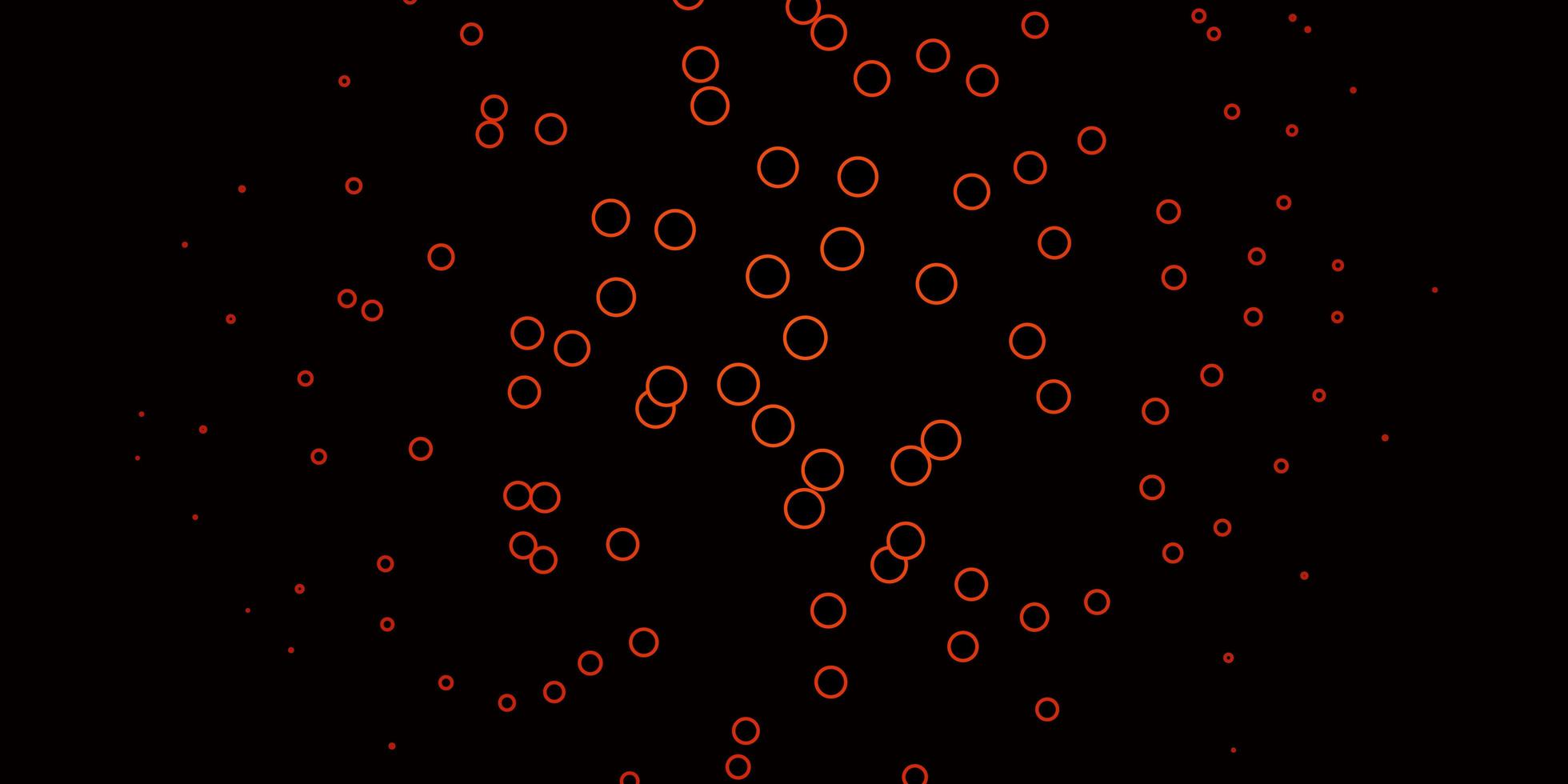 layout vettoriale rosso scuro, giallo con cerchi.