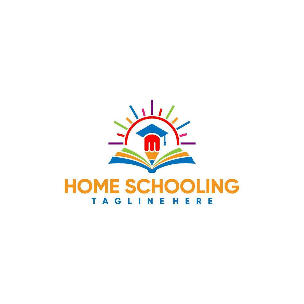 le case istruzione vettore logo design