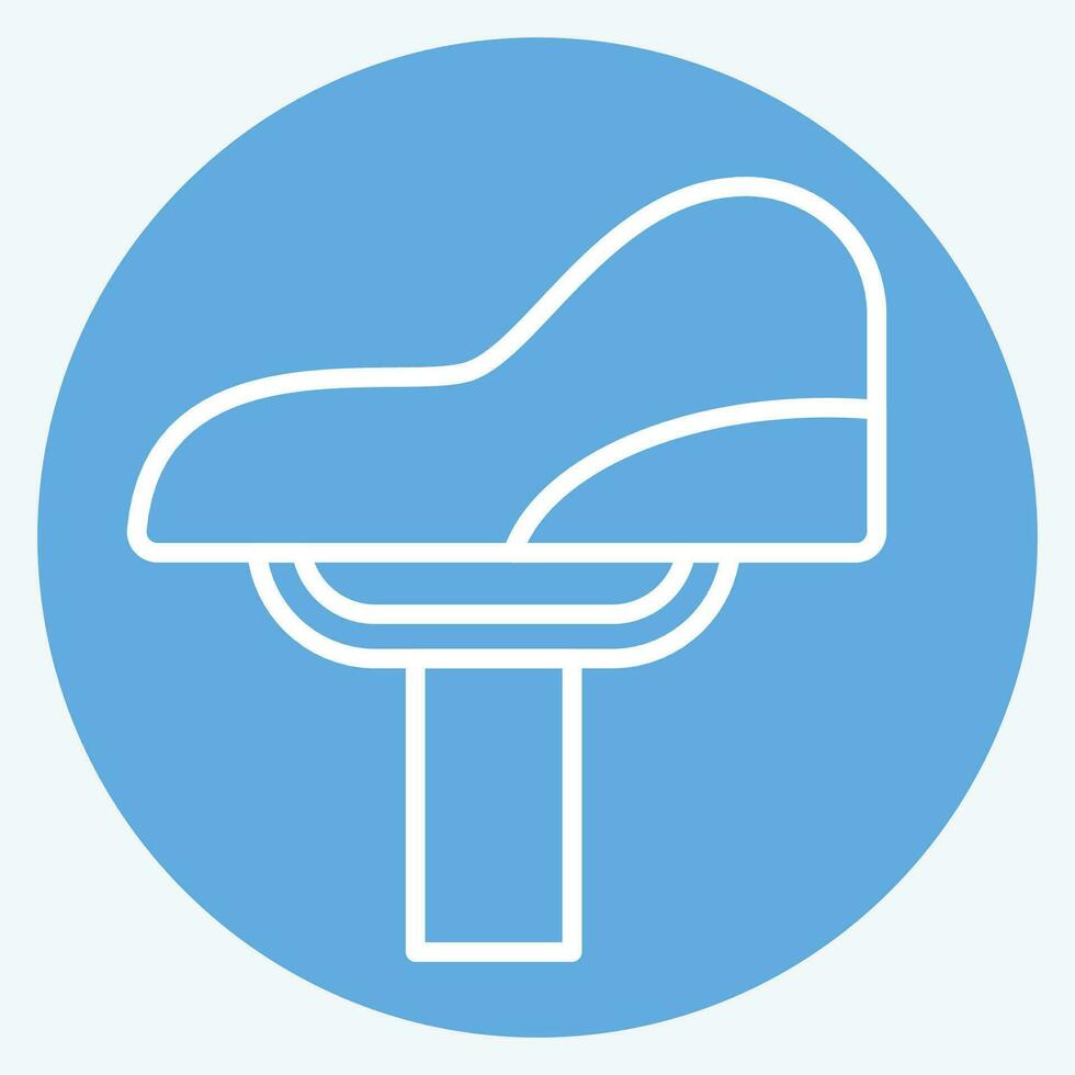 icona sella relazionato per bicicletta simbolo. blu occhi stile. semplice design modificabile. semplice illustrazione vettore