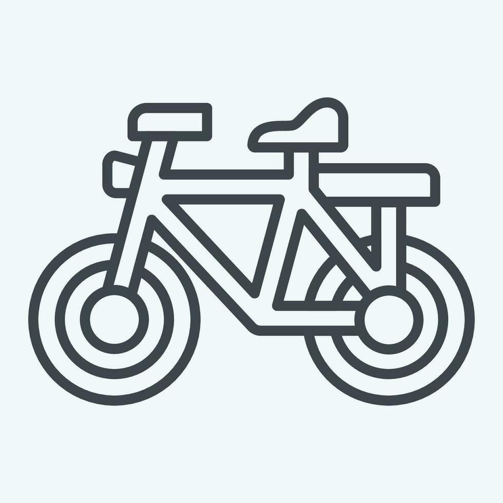 icona bicicletta relazionato per bicicletta simbolo. linea stile. semplice design modificabile. semplice illustrazione vettore