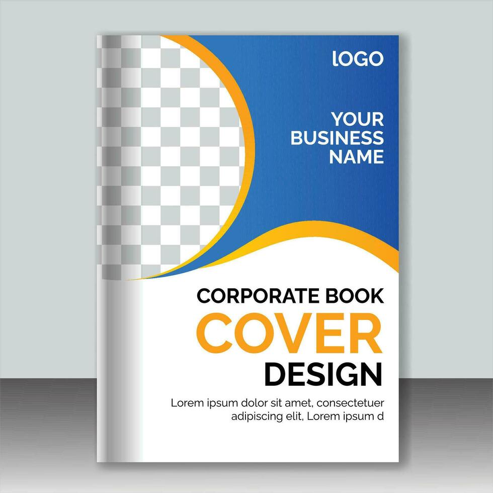 creativo vettore libro copertina design uso per qualunque uno, industriale Catalogare disegno, vettore illustrazione su sfondo. mercato con leggero sfondo, aviatore nel a4 con colorato triangoli, rivista