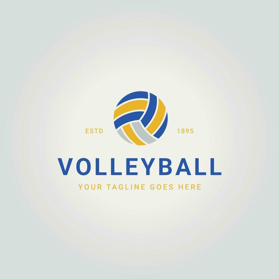 semplice pallavolo logo icona vettore disegno, illustrazione di volley campionato
