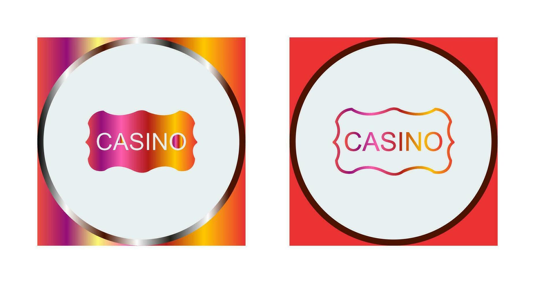 casinò cartello vettore icona