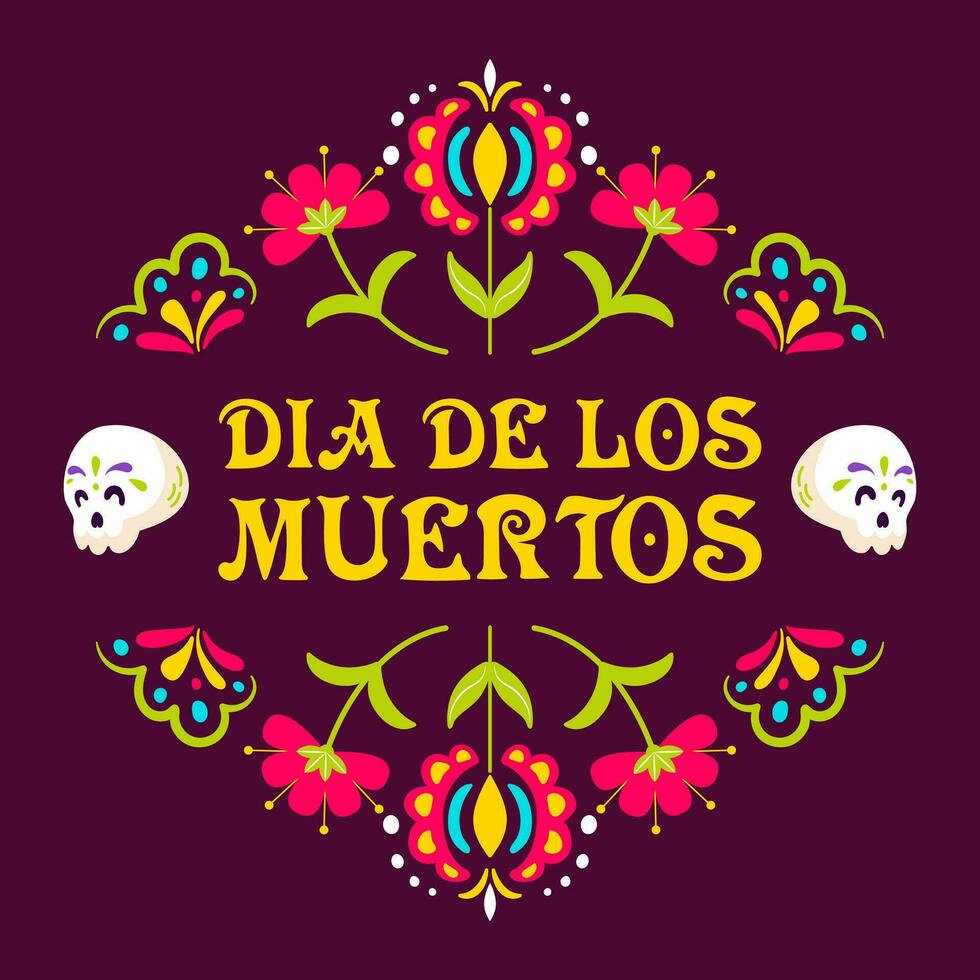 giorno di il morto. dia de muertos. catrina, il garbancera cranio, il elegante calaca, festivo scheletro, il ossuto ballerino. vettore illustrazione nel Vintage ▾ stile. per manifesti, cartoline, striscioni, design