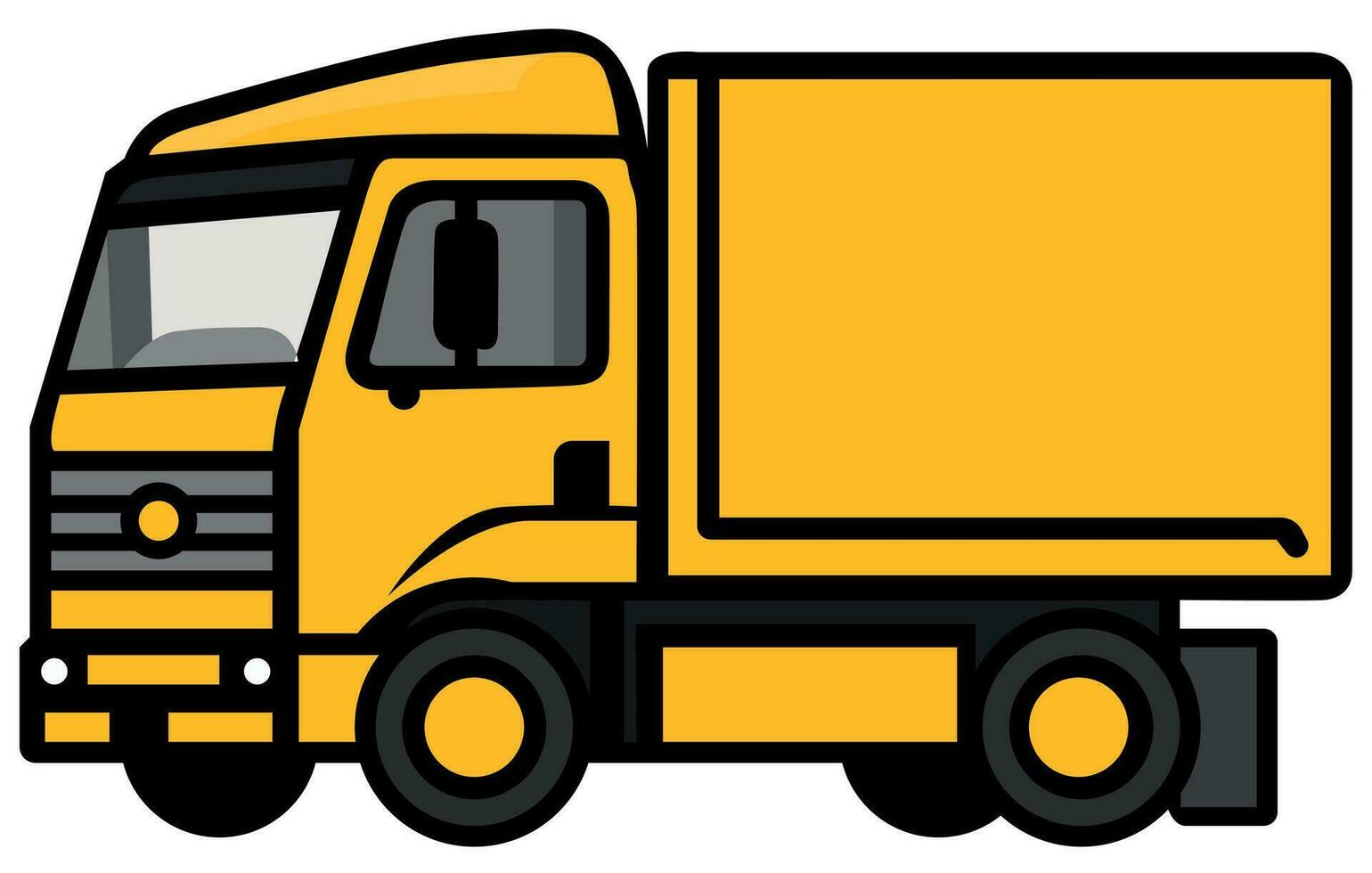 impostato linea icone di camion, vettore pesante camion ,vettore camion trailer illustratore