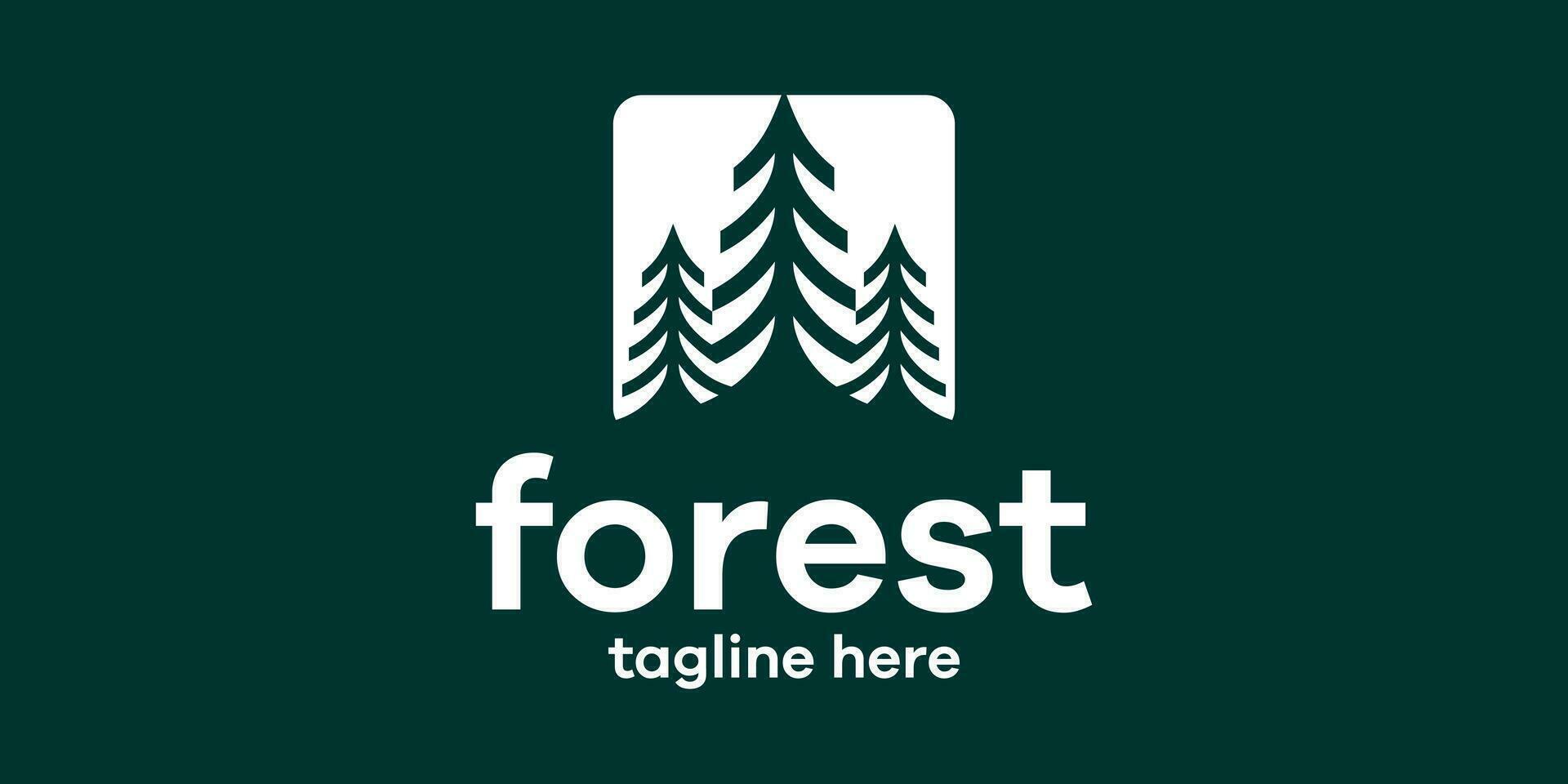 foresta logo icona vettore illustrazione