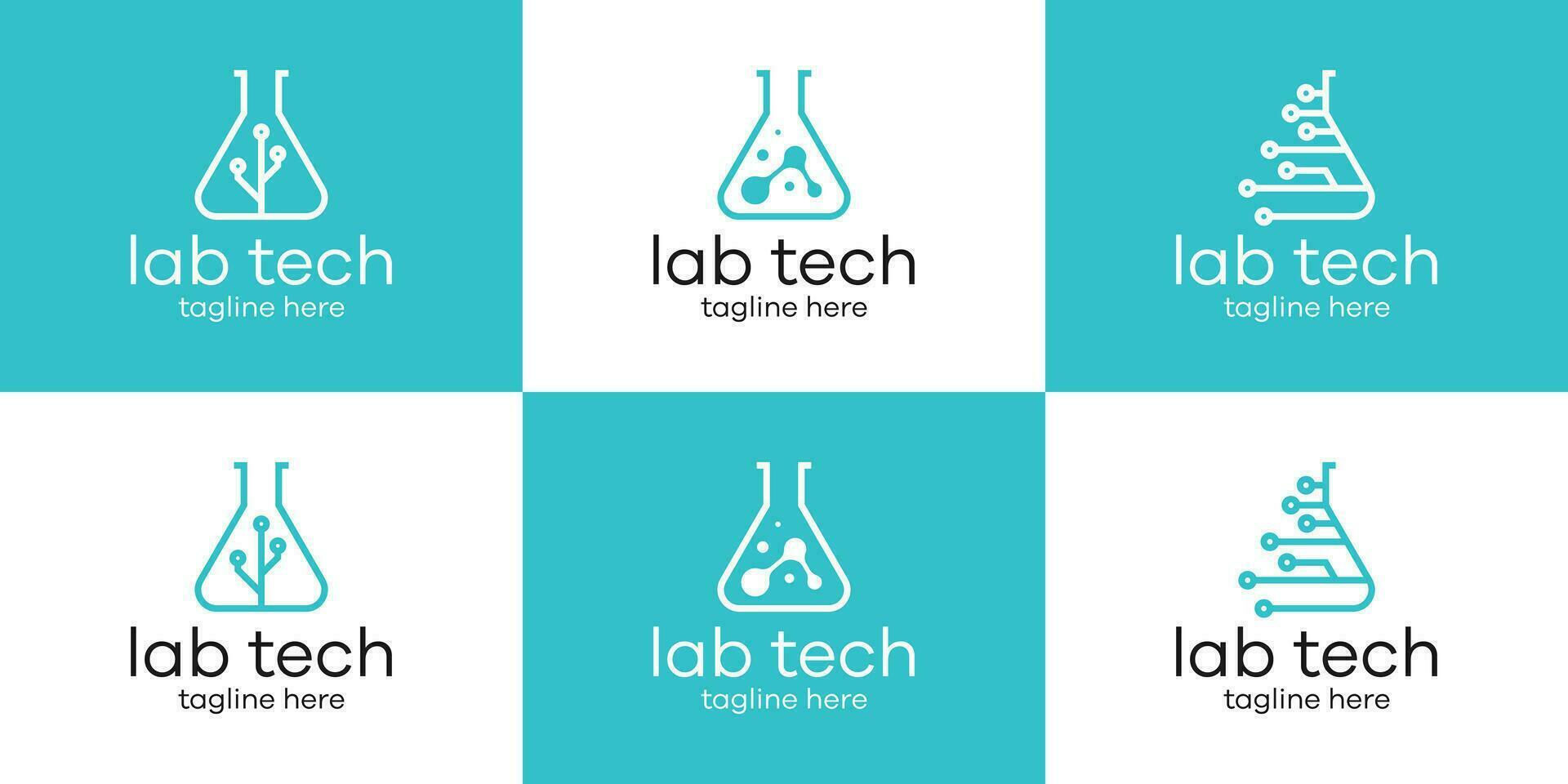 logo design laboratorio e tecnologia icona vettore illustrazione