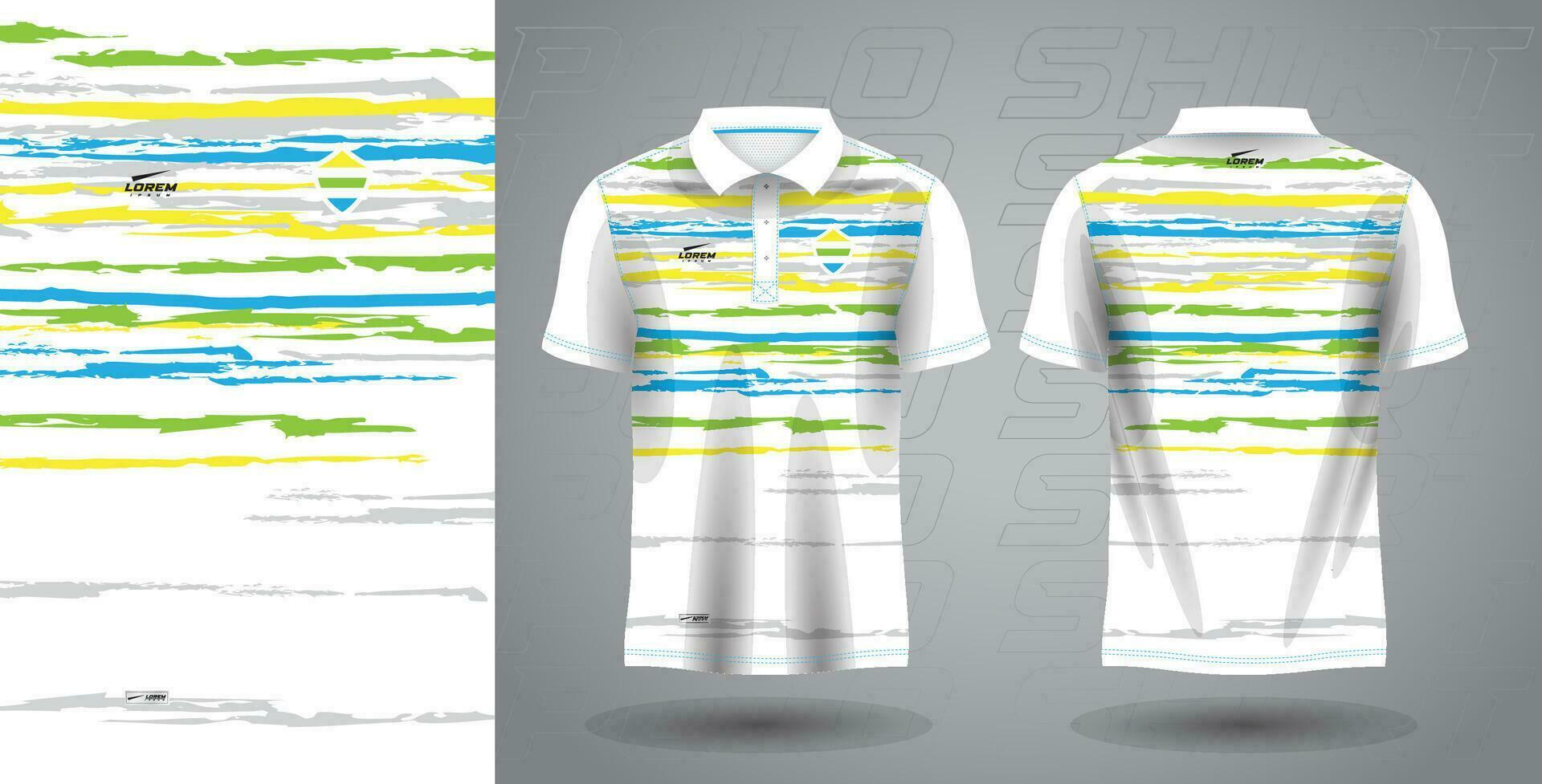 blu verde giallo colore polo sport maglia modello vettore