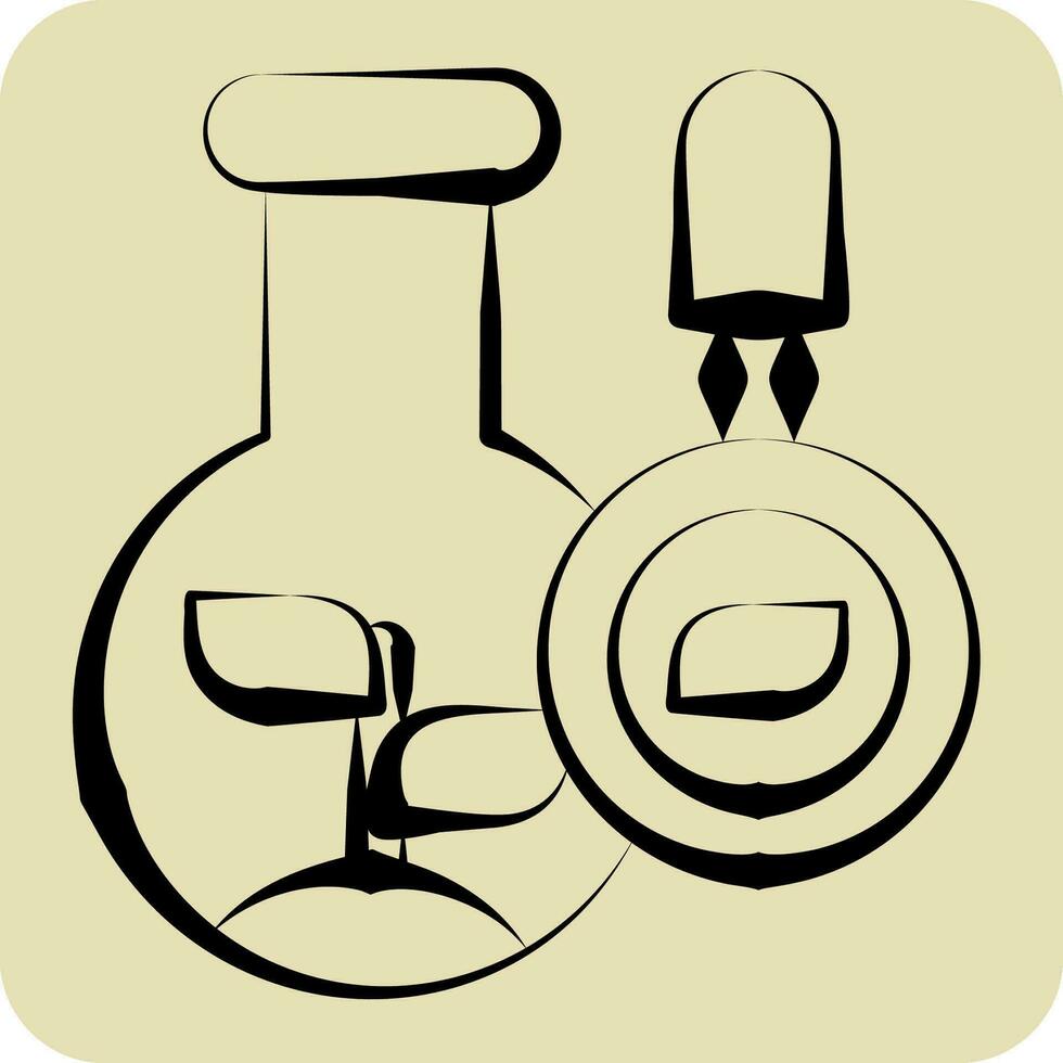 icona biologia. relazionato per biochimica simbolo. mano disegnato stile. semplice design modificabile. semplice illustrazione vettore
