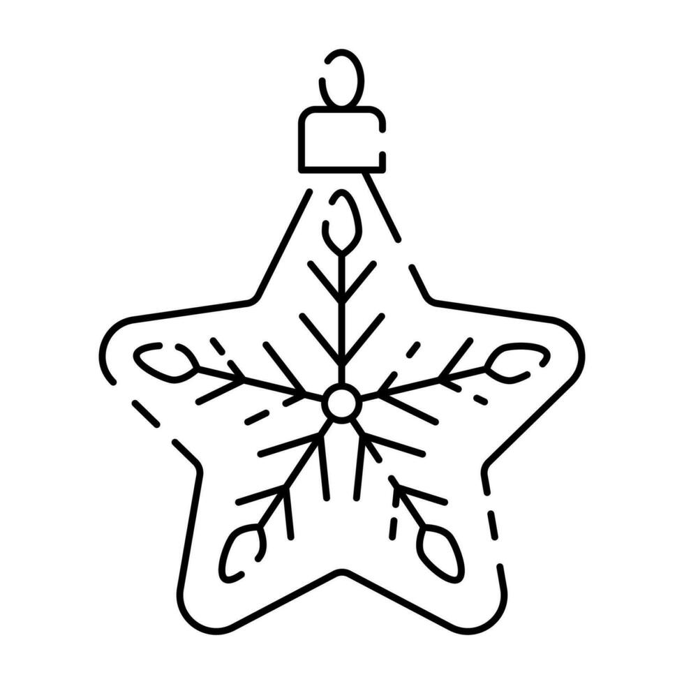 Natale palla minimo linea icona. decorazione grafico Natale albero giocattolo e palla vettore per siti web e mobile minimalista piatto design. contento nuovo anno e vacanza. decorazione.