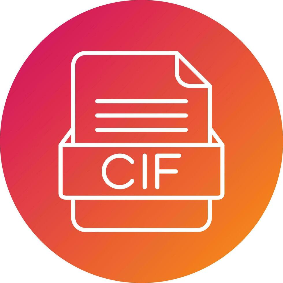 cif file formato vettore icona